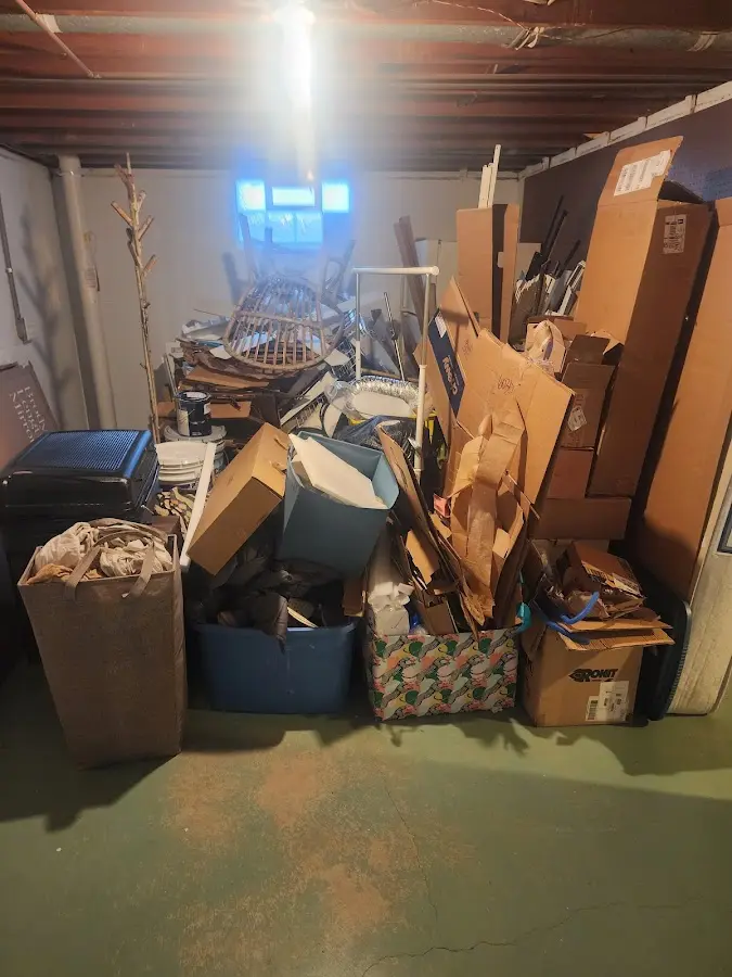 Roll-off dumpster container at job site for Concrete Dumpster Rental in Blairstown